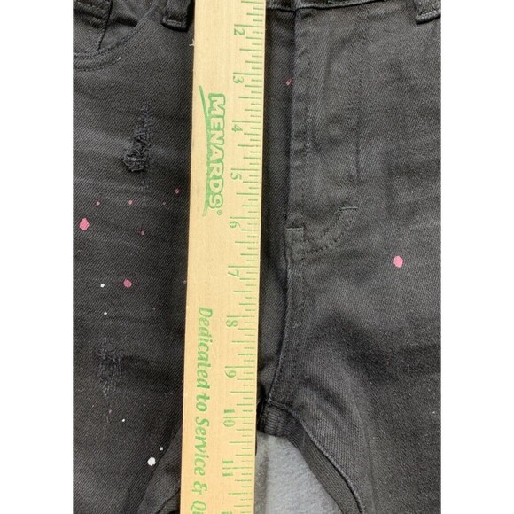 Reelistik NYC Denim Jeans Men's Size 32 Black Wash Racerstripe Paint Splash - Picture 6 of 16